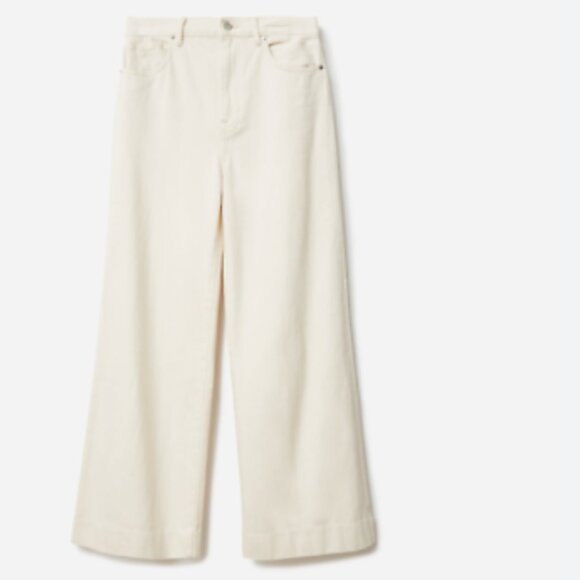 Everlane Cream Wide-Leg The Summer Jean - Picture 1 of 5